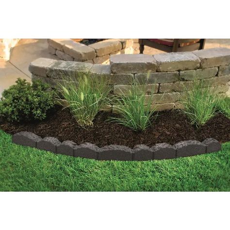 Dark Brown Mulch Landscaping, Brown Mulch Landscaping, Mulch Landscaping Ideas Diy, Brown Mulch, Garden Edger, Playground Landscaping, Rubber Mulch, Mulch Landscaping, Landscape Edging