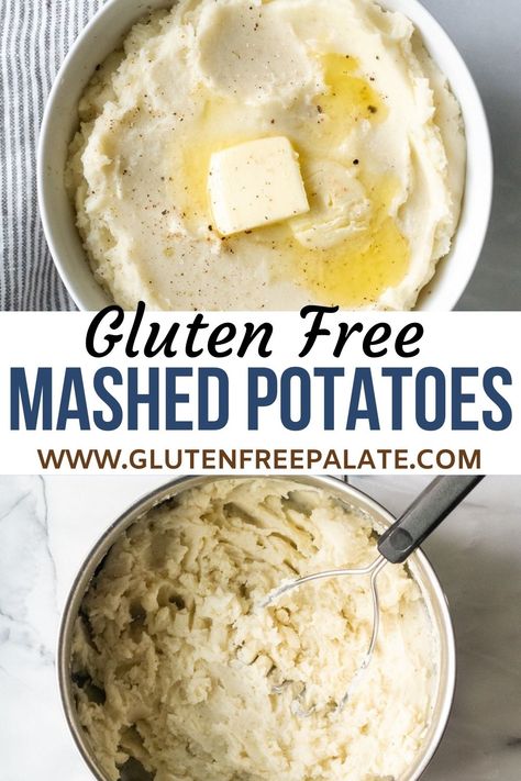 Learn the make the best mashed potatoes. Smooth and comforting , this gluten free mashed potatoes recipe is a classic and it can be enjoyed year-round. Gf Mashed Potatoes, Gluten And Dairy Free Mashed Potatoes, Gluten Free Dairy Free Mashed Potatoes, Gluten Free Mashed Potatoes Recipe, Gluten Free Mashed Potatoes, Gf Thanksgiving, The Best Mashed Potatoes, Dairy Free Mashed Potatoes, Gluten Free Christmas Recipes