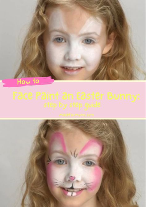 Easter Face Painting Ideas, Easter Bunny Face Paint, Easter Face Painting, Bunny Face Paint, Face Painting Ideas For Kids, Easter Face Paint, How To Face Paint, Painting Ideas For Kids, Face Painting Ideas