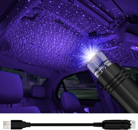 By controlling the 360° rotating head of the Car Led Lights Interior, the light pattern will constantly change. There is a unique starry sky just for you at every angle of rotation. A Star Projector plus a USB port equals a bright starry sky. Interior Car Lights is designed with USB interface, which can be powered by power banks, car USB ports, laptops and chargers with USB port. It has extremely low power consumption, output current only 18mA, energy saving and environmental protection. Interior Car Lights, Men Romantic, Car Led Lights Interiors, Lights Interior, Cute Diy Room Decor, Interior Car, Car Accessories For Women, Star Projector, Car Led Lights