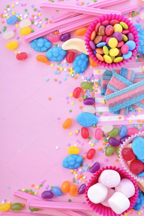 Candy Frame, Candyland Invitations, Best Candy, Candy Shop, Hard Candy, Aesthetic Wallpaper, Aesthetic Wallpapers, Sprinkles, Hello Kitty