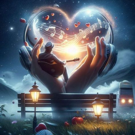 Cosmic Heart, Romantic Music, Best Friend Poems, Music Pictures, Montage Photo, Musical Art, Art Theme, Music Decor, Anime Artwork Wallpaper