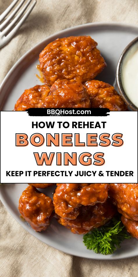 Don’t let your leftover boneless wings go to waste! Check out our step-by-step guide on how to reheat them to perfection. Juicy, tender and mouthwatering boneless wings are just a few steps away! Wings In Air Fryer, Boneless Chicken Wings, Boneless Wings, Bbq Chicken Wings, Smoked Cooking, Watchful Eye, Smoked Chicken, Smoker Recipes, Smoked Turkey