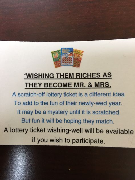 Lottery ticket wishing well idea - so fun! Lotto Wishing Well, Bridal Shower Wishing Well Gift Ideas, Bridal Shower Wishing Well Ideas, Wishing Well Bridal Shower, Bridal Shower Poems, Beach Wedding Shower, Coffee Bridal Shower, Marriage Anniversary Quotes, Bridal Shower Wishes