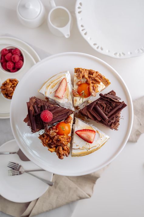 A white plate topped with slices of cake photo – Free Food photography Image on Unsplash Slices Of Cake, Food Photography Cake, Spices Photography, Pasties Recipes, Food Presentation Plates, Preset Lightroom Free, Practice Self Care, Food Photoshoot, Cake Photo