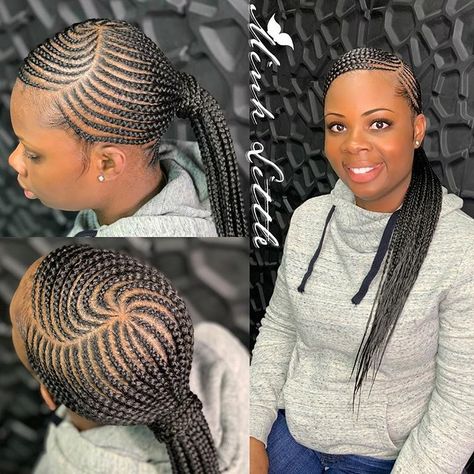 Low Feed in Ponytail😍 #feedins #feedinbraids #feedincornrows #minklittle #iamminklittle #atlantahair #atlantahairstylist #atlantabraider… Feed In Braids Cornrows, Braided Ponytail Black Hair, Cornrow Updo Hairstyles, Feed In Ponytail, Feed Ins, Cornrow Ponytail, Lemonade Braids Hairstyles, Feed In Braids, Best Dad Shirt