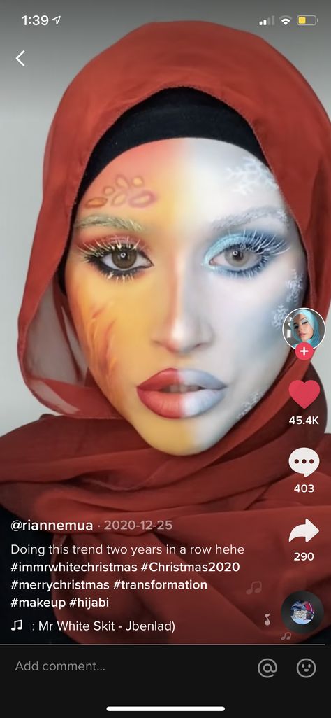 Mr white christmas tiktok riannemu makeup Snow Makeup, Show Makeup, Christmas Makeup, Christmas Shows, White Christmas, Makeup, Christmas