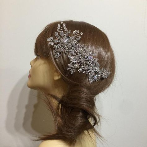 Snowflake Hair, Snowflake Wedding, Snowflake Jewelry, Crystal Hair Accessories, Family Christmas Party, Hair Comb Accessories, Crystal Hair Comb, Crystal Snowflakes, Winter Wonderland Wedding