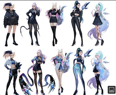 #leagueoflegends #popstar Anime Popstar Outfit, League Of Legends Outfits, Kda Inspired Outfits, Kda League Of Legends, Kda Lol, Popstar Outfit, Ahri Kda, League Of Legends Art, Evelynn League Of Legends