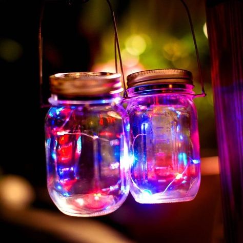 1 Pack LED Fairy Light Solar Jar Color Changing Home Garden Decor Canning Decor, Lid Lights, Mason Jar Fairy Lights, Mason Jar Garden, Solar Mason Jars, Hanging Solar Lights, Mason Jar Lid, Led Fairy String Lights, Led Fairy Lights