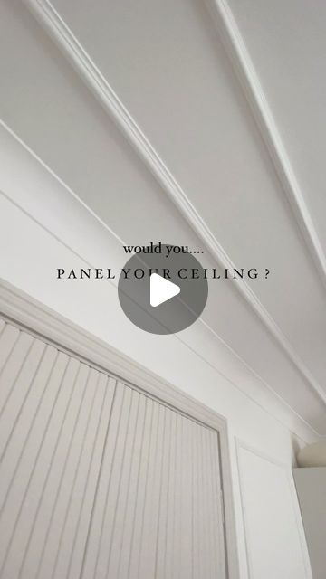 Cheryl | Interiors & Lifestyle on Instagram: "p a n e l l i n g . . . - The question is - what haven’t i panelled? 😂 i think i’ve had a go at panelling just about everything possible in our home. When we did our daughters room i decided to panel the ceiling and the walls. We also added a ceiling rose and it honestly looks so pretty when you look up. We kept the design simple so that it complimented the walls without looking too much. - What do you think? It was actually really hard to film it - so not sure you can get a proper feel of what it looks like. - Girls bedroom | ceiling design | panelling design | ceiling inspo - - - #girlsbedroom #bedroomdesign #kidsbedroom #girlsbedroomdecor #girlsbedroomideas #ceilingpanelling #ceilingdesign #girlsbedroomuk #diyhomeuk #diyprojects" Panelled Ceiling Bedroom, Panelled Ceiling, Ceiling Paneling, Front Veranda, Panelling Design, Front Verandah, Design Ceiling, Bedroom Ceiling, Daughters Room