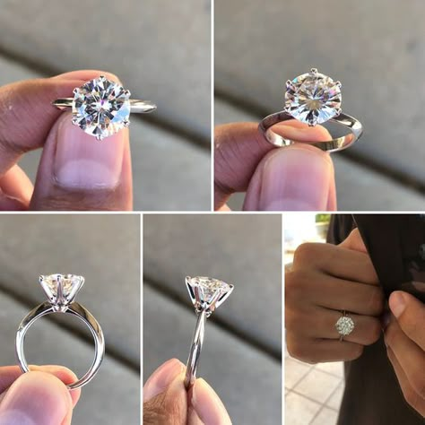 Engagement Rings Ideas, Rings Moissanite, Solitaire Engagement Rings, Rings Ideas, Round Solitaire, Wedding Rings Solitaire, Dream Engagement Rings, Dream Engagement, Tiffany Style