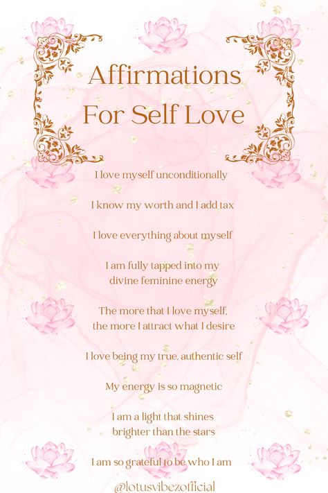 Here is a lovely group of affirmations to boost your self love!❤️ #affirmations #selflove #selfworth Peace Love And Happiness, Confidence Affirmations, I Know My Worth, 2024 Board, Journal Therapy, Healing Codes, Healing Affirmations, Website Ideas, Self Concept