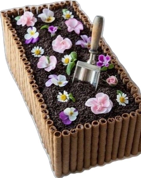 Garden Cake Ideas, Garden Theme Cake, Bed Cake, Garden Cake, Garden Cakes, In Front Of House, Easter Decorations Diy Easy, Dinner Recipes Crockpot, Thanksgiving Menu