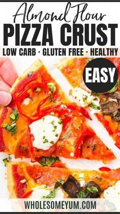 #LowCarbMeals Almond Flour Pizza, Low Carb Pizza Crust, Paleo Pizza Crust, Almond Flour Pizza Crust, Easy Pizza Crust, Healthy Low Carb Snacks, Paleo Pizza, Gluten Free Pizza Crust, Low Carb Low Fat Recipes