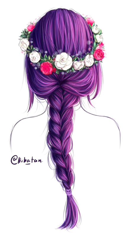 Flower crown by Hiba-tan Flower Crown Drawing, Hairstyles For Characters, Garland Flower, Drawing Hairstyles, Crown Drawing, Hair Accessories Flower, Hair Sketch, Crown Flower, Girly Drawings