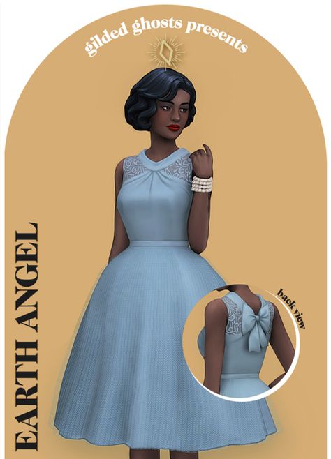 Earth Angel | A Late 1950s Party Dress | GildedGhosts on Patreon Party Cc Sims 4, Four One Direction, Sims 4 Decades Challenge, 1950s Party Dresses, 1950s Party, Cc Mods, Sims 4 Mm Cc, Sims 4 Game Mods, Sims 4 Cc Folder