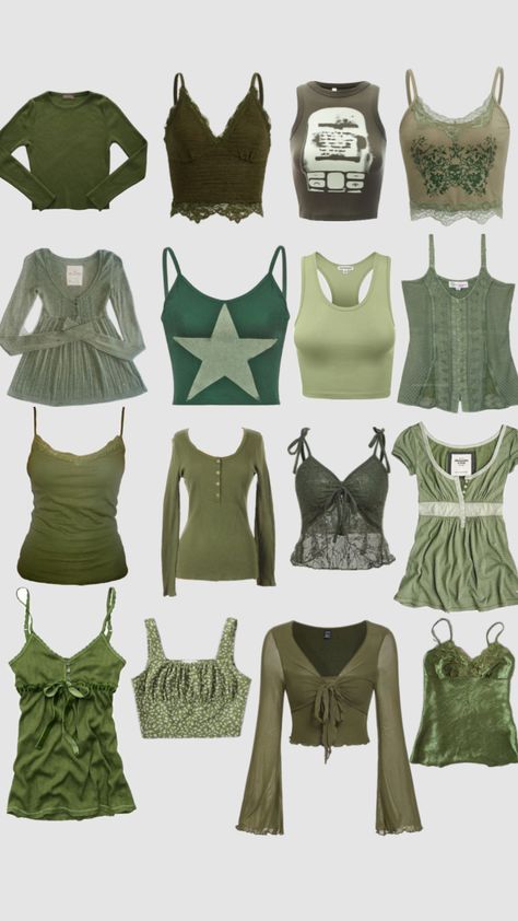 #green #outfitinspo #aesthetic Y2k Green Outfit, Green Y2k Outfit, Boho Aesthetic Outfit, Y2k Baddie Outfits, Green Wardrobe, Wardrobe Aesthetic, Aesthetic Shuffles, Y2k Baddie, Green Y2k