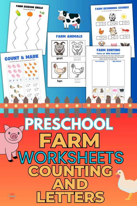 Looking for a fun and educational way to introduce young children to life on the farm? My printable Farm Preschool Worksheets are perfect for teaching kids about farm animals, and daily farm activities through engaging and interactive exercises.

From coloring pages to counting games featuring cows, pigs, chickens, and more these printables provide a hands-on learning experience that’s both entertaining and educational. These worksheets are ideal for parents, teachers, and caregivers. Farm Activities For Prek, Preschool Farm Animal Theme, Farming Preschool Activities, Farm Activity Preschool, Farm Animals Preschool Printables, Farm Preschool Worksheets, Horse Activities For Preschool, Farm Lesson Plans For Preschool, On The Farm Activities