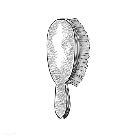 Vintage illustration of a hair brush | free image by rawpixel.com Hair Brush Drawing, Tools Illustration, Brush Tattoo, Shading Drawing, Brush Drawing, Disney Art Drawings, School Project, High Art, How To Draw Hair