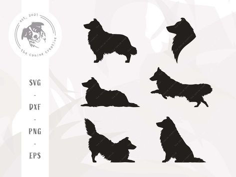 Shetland Sheepdog Tattoo, Miniature Collie, Sheepdog Tattoo, Sheepdog Breeds, Dog Silhouettes, Drawn Dog, Sheltie Dogs, Simple Tattoo Designs, Dog Cuts