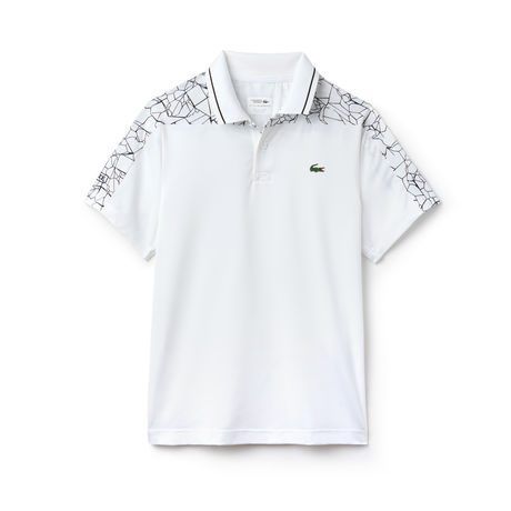 Men's SPORT Print Technical Jersey Polo - x Novak Djokovic On Court Premium Edition | LACOSTE Camisa Lacoste, Masculine Clothing, Golf Style, Summer Sport, Polo Lacoste, Polo Shirt Design, Lacoste Sport, Lacoste Polo, Design Room