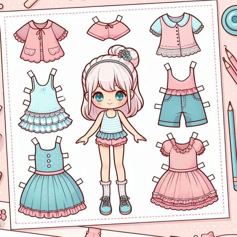 Image Creator Barbie Paper Dolls Printable Free, Free Printable Paper Dolls, Diy Crafts Bookmarks, Paper Doll Dress, Air Dry Clay Projects, Paper Dolls Printable, Alphabet Coloring Pages, Alphabet Coloring, Diy Crafts For Kids Easy