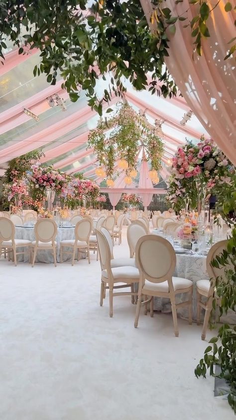 This #Halloween was the year of #Barbie 💖 so of COURSE the best way to celebrate is with a gorgeous #prettyinpink “I do!” 🥰 This tented… | Instagram Wedding Haul, Pink Wedding Decor, Dream Wedding Decorations, Luxury Wedding Decor, Dream Wedding Venues, Ethereal Wedding, Wedding Venue Decorations, Wedding Decor Style, Future Wedding Plans