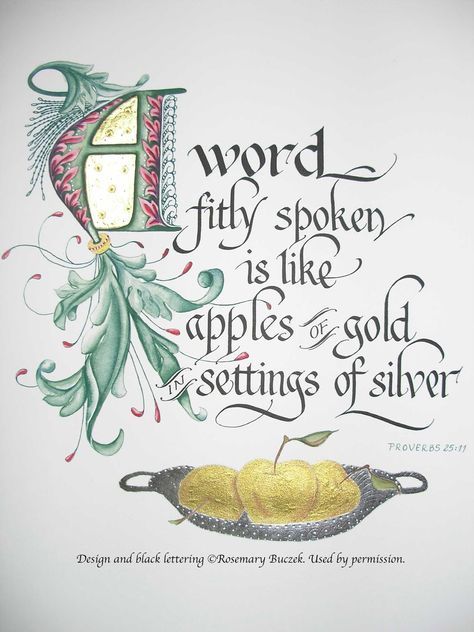 Embellished Lettering, Book Of Proverbs, Illuminated Letters, Calligraphy Letters, Illuminated Manuscript, Black Letter, Bible Art, Letter Art, Calligraphy Art