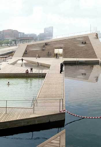 harbor-pool-2 Winter Bath, Waterfront Architecture, Big Architects, Water Architecture, Floating Architecture, Terrasse Design, Danish Architecture, Public Space Design, Bjarke Ingels