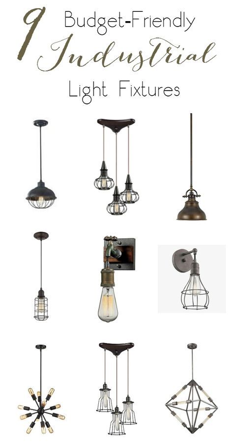 9 Budget-friendly industrial light fixtures for the bedroom. Love ALL these options! Industrial Modern Bedroom, Urban Industrial Decor, Industrial Lighting Design, Diy Home Decor For Apartments, Industrial Diy, Rustic Light Fixtures, Industrial Light, Urban Decor, Industrial Bedroom