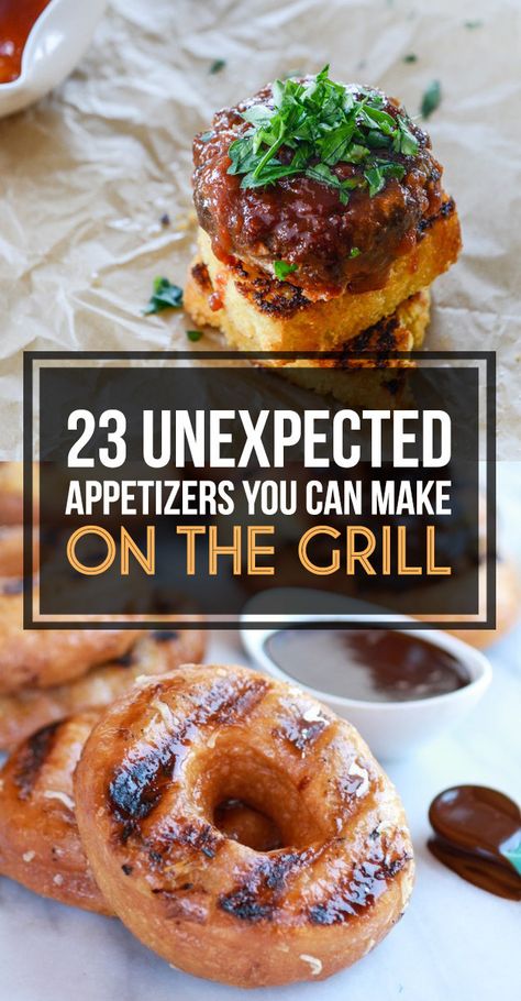 23 Unexpected Appetizers You Can Make On The Grill On The Grill Appetizers, Grilling Recipes Appetizers, Unique Barbecue Ideas, Food For The Grill Ideas, Grilled Snacks Appetizers, Appetizers For The Grill, Grilling Tailgate Food, Tailgate Food On The Grill, Tailgating Grilling Ideas