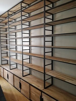 Open Closet Ideas, Store Shelves Design, Shop Shelving, Grocery Store Design, Ideas Closet, Store Design Boutique, Supermarket Design, Metal Wall Shelves, Organization Closet