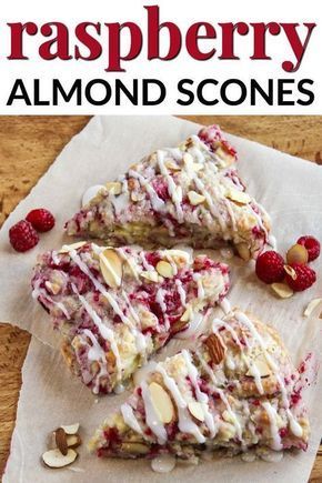 ALMOND RASPBERRY SCONES Here is a summer scone recipe to get you even more excited for the warm weather that is on its way. One of the best parts of these raspberry almond scones is that they are so simple to make. Raspberry Scone, Almond Scones, Raspberry Scones, Scones Recipe Easy, Homemade Scones, Pane Dolce, Raspberry Almond, Raspberry Recipes, Delicious Deserts