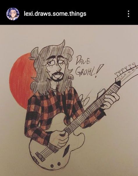 Dave Grohl Fanart, Nirvana Fan Art, Band Art, Dave Grohl, Foo Fighters, Art Styles, Kurt Cobain, Cartoon Art Styles, Nirvana