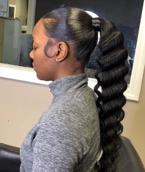 Regular Hairstyles, Stylish Ponytail, Curly Weave, Weave Ponytail Hairstyles, Pony Tails, Black Ponytail Hairstyles, Feed In Braids Hairstyles, Hair Fixing, African Hair Braiding Styles