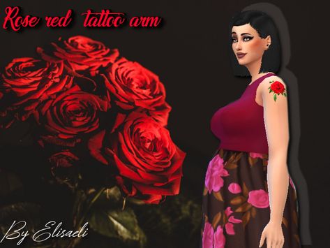 this is a rose red tattoo arm , rose is passion and love.Created by me elisaeli, not stolen, don't recharge my creation. Found in TSR Category 'Sims 4 Female Tattoos' Red Tattoo Arm, Free Spirit Tattoo, Namaste Tattoo, Rose Neck Tattoo, Single Rose Tattoos, Sims 4 Tattoos, Spirit Tattoo, Female Tattoos, Red Tattoo