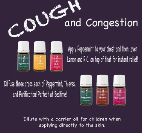 Oil For Cough, Essential Oils Recipes, Essential Oils For Congestion, Essential Oils For Cough, Young Living Oils Recipes, Essential Oil Roller Bottle Recipes, Living Oils Recipes, Essential Oils For Colds, Essential Oil Combinations