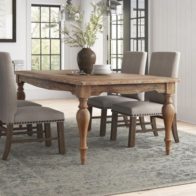 Modern Farmhouse Dining Table, Wood Base Dining Table, Mango Wood Dining Table, Grey Dining Tables, Solid Oak Dining Table, Dining Table Wood, Modern Farmhouse Dining, Trestle Dining Tables, Grey Dining