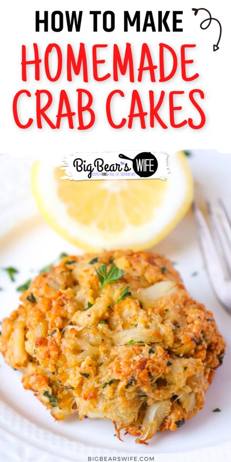 Crab Cakes In Oven, Old Bay Crab Cakes, Baked Crab Cakes, Homemade Crab Cakes, Maryland Style Crab Cakes, Surimi Recipes, Meat Cake, Seafood Dinners, Crab Cake Recipes