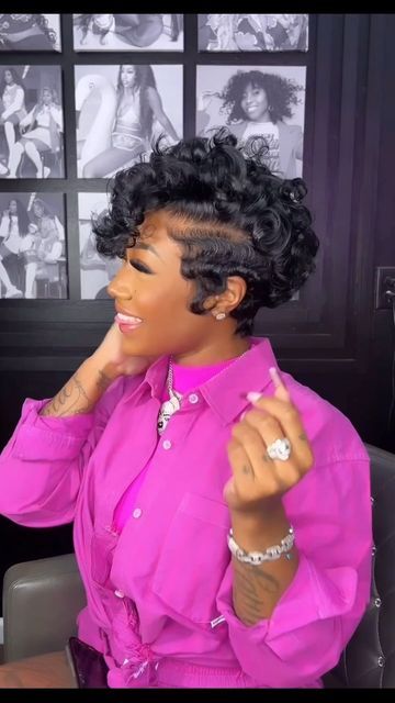 Wigs Business, Natural Hair Pixie Cut, Bold Hairstyles, Black Hair Protective Styles, Beautiful Crowns, Cornrows With Box Braids, Finger Waves Short Hair, Black Hair Short Cuts, Short Hair Images