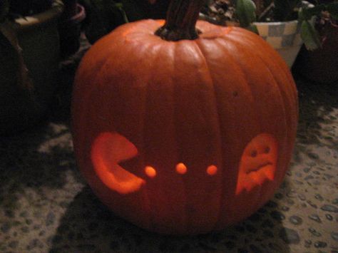 pac man pumpkin - Google Search Pac Man Pumpkin Carving, Pacman Pumpkin Carving, Pac Man Pumpkin, Halloween Pumkin Ideas, Halloween Pumpkin Carving Stencils, Carving Stencils, Biggest Pumpkin, Pumpkin Uses, Pumpkin Carving Ideas