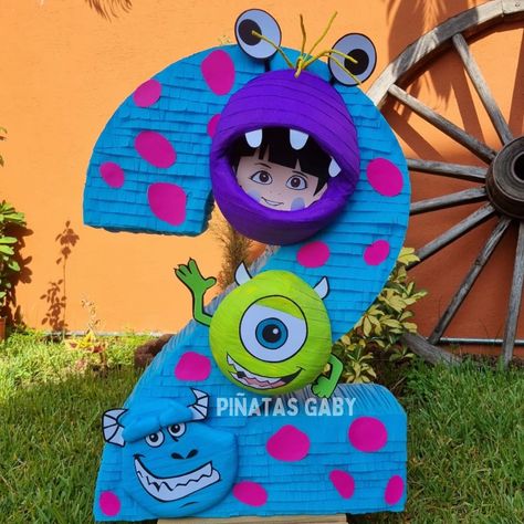 Monster Ink Birthday Party Ideas, Piñata Monster Inc, Boo Monsters Inc Party Ideas, Monsters Inc Centerpieces, Monsters Inc Invitations, Monsters Inc Decorations, Buu Monster Inc, Princess Jasmine Birthday Party