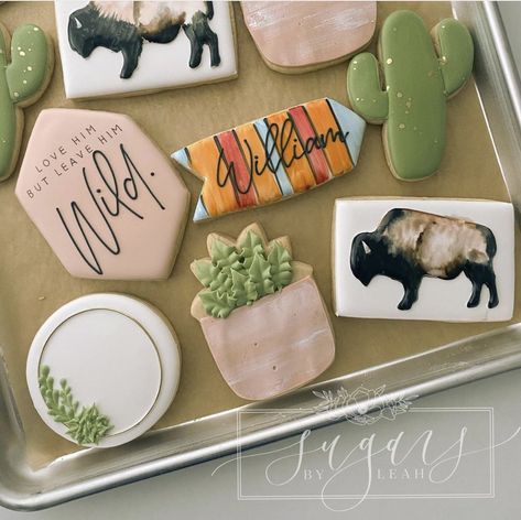 Wild West Birthday, October Baby Showers, Cowboy Theme Party, Farm Themed Birthday Party, Cowboy Baby Shower, Cowboy Birthday Party, Baby Shower Treats, Paint Cookies, Rodeo Birthday