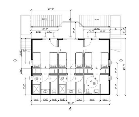 Pali Cabin (6' deck) dorm 3rd. floor Baackup Dorm Building Floor Plan, Summer Camp Cabin Layout, Bunk House Cabin Floor Plans, Bunk House Cabin, Bunk Bed Floor Plan Symbol, Dormitory Room Plan, Game Room Layout, Tiny Home For Family Of 5 Cabin, Camp Layout