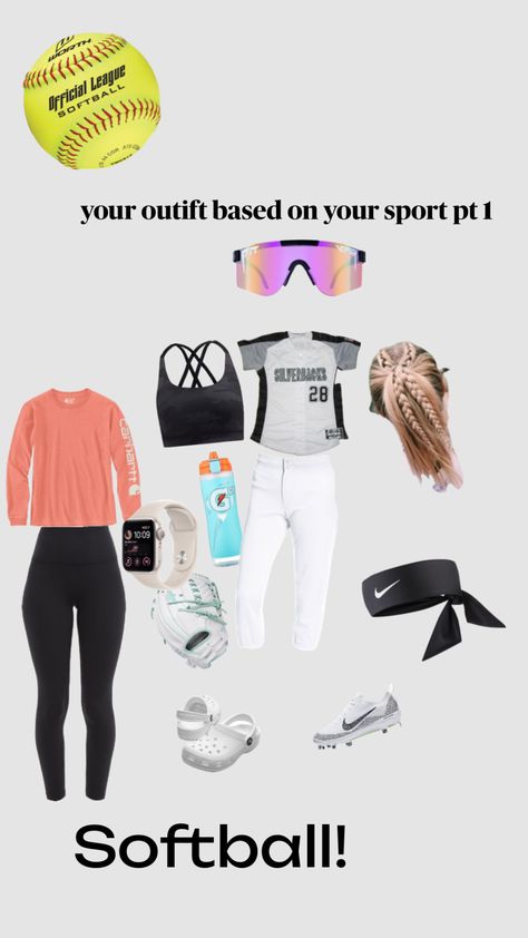 Softball Things, Softball Ideas, Softball Funny, Softball Gear, Sports Ideas, Softball Outfits, Softball Season, Sports Outfit, Teen Trends