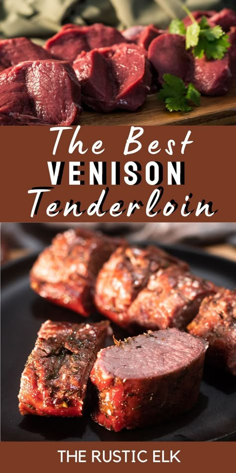 Make the best venison tenderloin with this easy marinade and grill or smoke it to perfection. The backstrap is the best, most tender part of the deer and these recipes are the perfect way to highlight the most flavorful meat. Venison Marinade Recipes Deer, Venison Tenderloin Marinade, Venison Marinade Recipes, Deer Recipes Venison, Deer Tenderloin Recipes, Deer Backstrap Recipes, Venison Tenderloin Recipes, Venison Marinade, Venison Backstrap Recipes