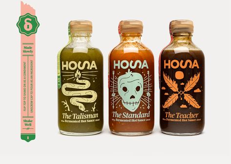 Fermented Hot Sauce, Hot Sauce Packaging, Drinks Packaging Design, Food Graphic Design, Chilli Sauce, Food Packaging Design, Bottle Packaging, Pretty Packaging, Creative Packaging