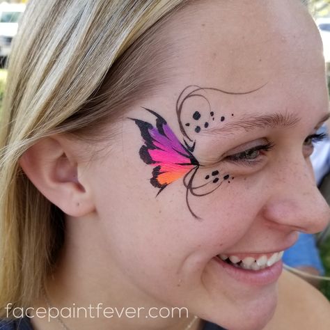 TAG, Wolfe face paints Face Painting Paint, Face Painting Eye Designs, Face Paint Eye Designs, Face Painting Designs For Adults Simple, Face Painting Simple Easy, Butterfly Face Paint Easy, Face Painting Ideas Butterfly, Face Painting Simple, Face Painting Designs For Adults