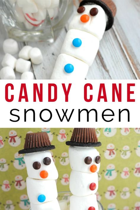 Christmas Snack Foods, Crafts For Gift, Candy Cane Experiment, Diy Candy Cane, Christmas Trees Red, Snowman Treats, Winter Snack, How To Make Marshmallows, Marshmallow Snowman